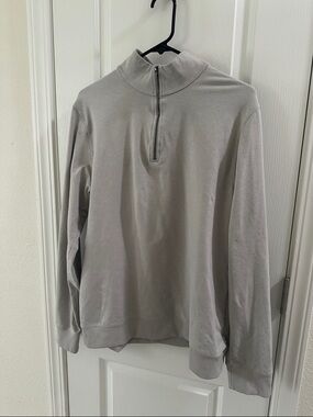 Vuori Light Gray Quarter Zip Pullover